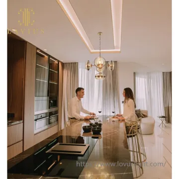 Unique gold brass glass pendant light Concise design chandelier for villa dinning room living room