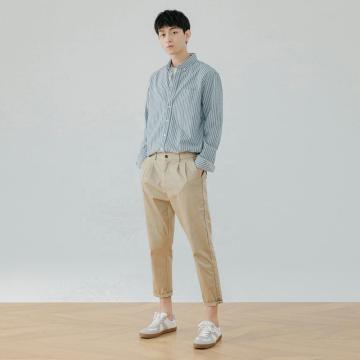 Модная корейская бизнес -обычная мужская рубашка для мужчин