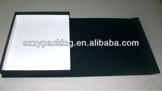 pure black book box with flip lid