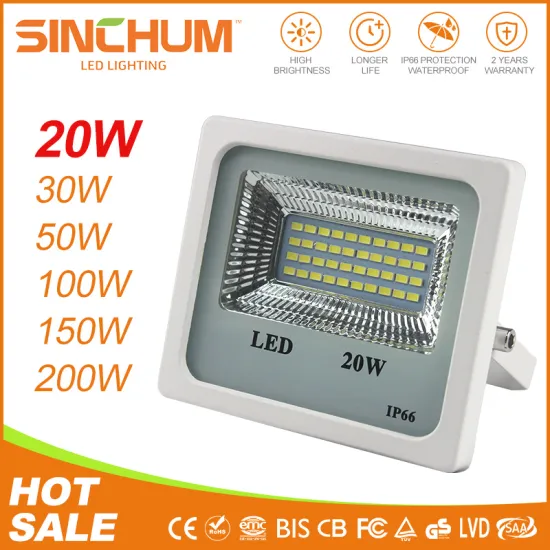 Newest iphone type ip66 smd 20w slim outdoor led flood light