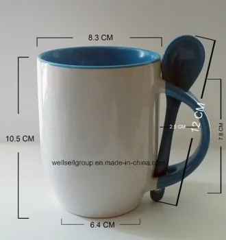 11oz Ceramic Color Sublimation Spoon Mug (CPBZ-4016)