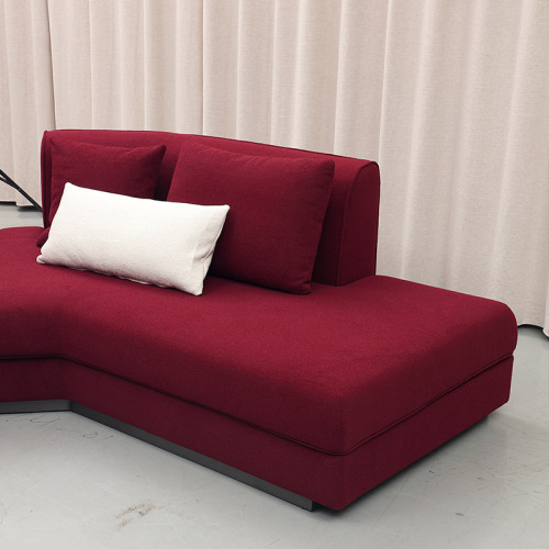 Sofa Fabrik Melengkung Mewah untuk Vila Moden