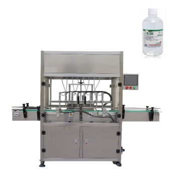Vendita calda: riempimento liquido, tappatura, etichettatura e imballaggio completamente automatica a bottiglia ridotta