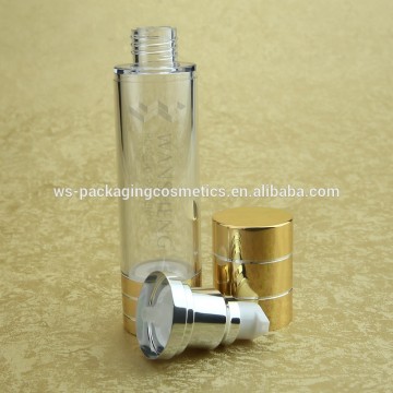 Airless SAN Bottle Round Skin Cosmetics Aluminium Lotion Pump