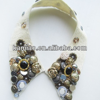 ladies embroidery costume jewelry collar necklace 2014