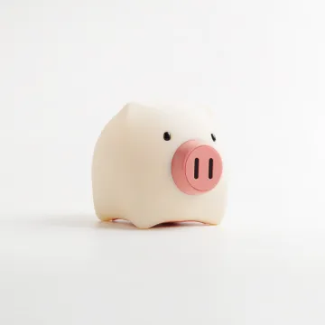 Cute Cartoon Led Glowing Piggy Lamp - Baby Luminous White Night Light
