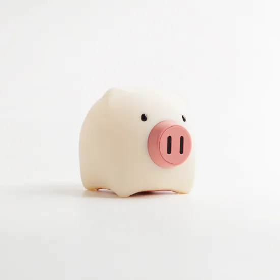 Cute Cartoon Led Glowing Piggy Lamp - Baby Luminous White Night Light