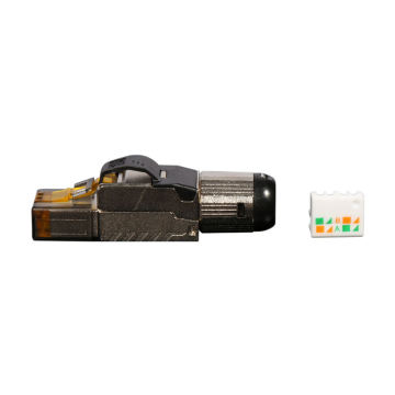 TOOLLESS 필드 종료 네트워크 이더넷 RJ45 CAT6A/CAT7/CAT8 케이블 용 방패 커넥터