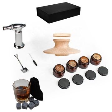 Top Selling Glass Cocktail Smoker Kit with Torch Ice Stones - Perfect Birthday Gift for Whiskey Lovers