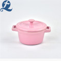 Home Decoration Colorful Double Soup Pot with Lid