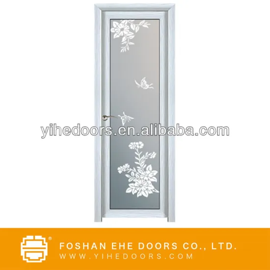 New type flower glass aluminium swing door, side hung door