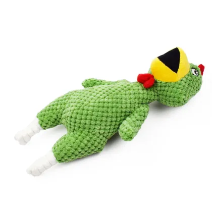 Colorful Screaming Chicken dog plush toy with sound