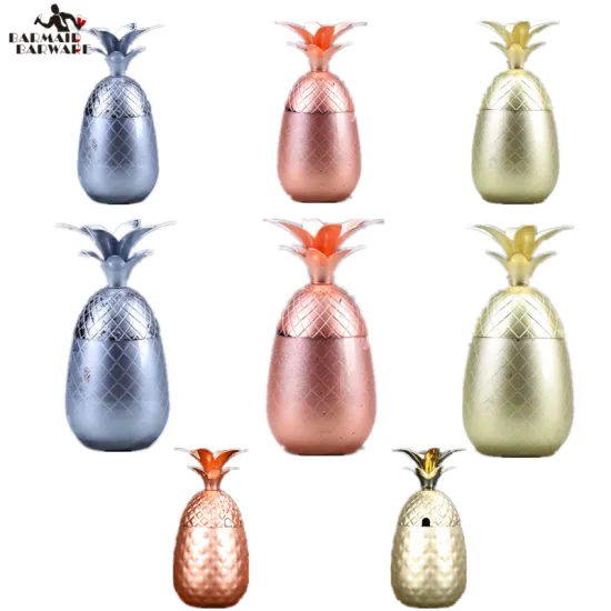 Pineapple Mug Moscow Mule Copper Mugs Metal Mug Cup Stainless Steel Beer Wine Coffee Cup Tumbler