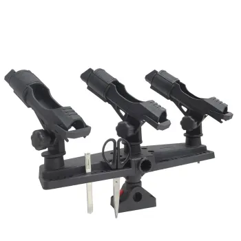 Triple Adjustable Inflatable Pontoon Boat Fishing Rod Holders