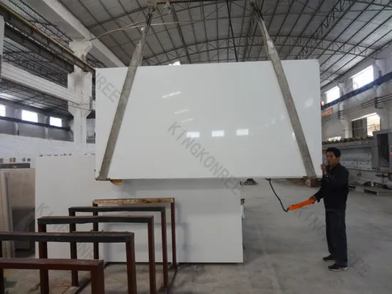 12mm Thickness White Quartz Marble Quartz Slabs For Wall Cladding Stone Decoration