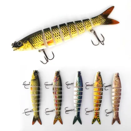 Wholesale Multi-Jointed Swimbait 19g 13.5cm 8 Segments Bass Wobbler Hard Bait Plastic Fishing Lures