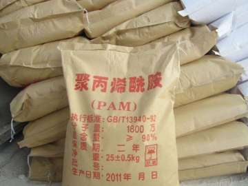Strongly adsorbed polyacrylamide nonion