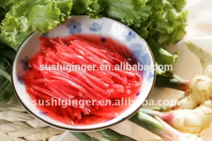 shredded ginger for japanese sushi