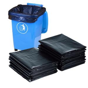 Black HDPE Flat Garbage Bag