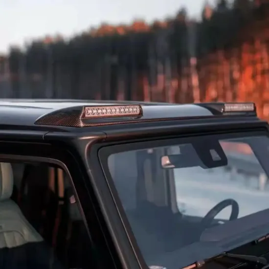 2019-2022 Mercedes G Class W464 G63 Roof Spoiler and Carbon Fiber Front Spoilers for G500 G350 G63 with LED