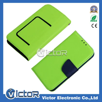 Universal case wallet style PU leather wallet case for iphone for samsung Cellphone accessory