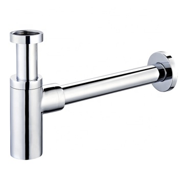 ND004 Brass P Trap Siphon untuk Bilik Mandi Basket Botol Botol