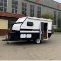 Classic car house trailer travelling caravan off road