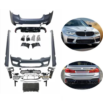 PP Material Bodykit Front Rear Bumper with Pipes Side Skirt for BMW 5 Series G30 G38 2016-2019