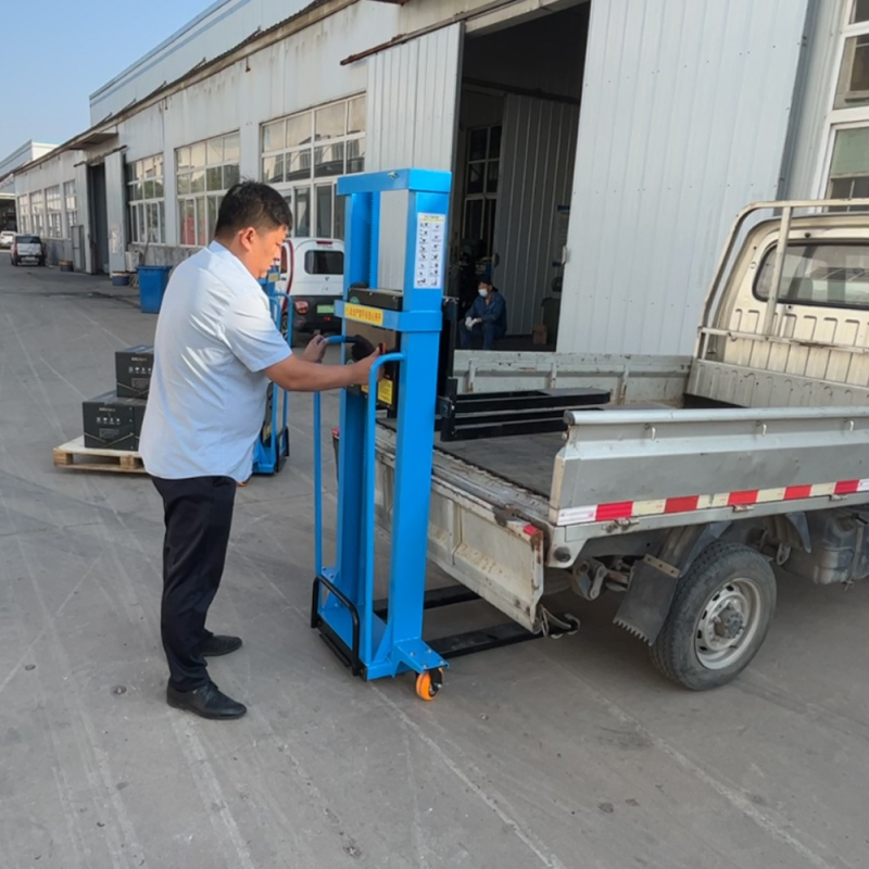 CE 1000Kg Semi Electric Pallet Stacker: Full Automatic RC Self-Loading Battery Hydraulic Portable Hand Lifter Forklift