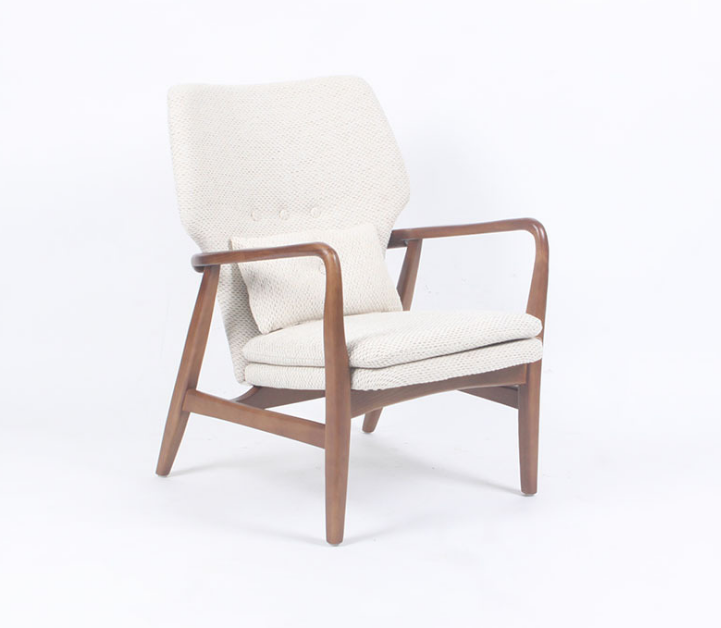 Diseñador moderno de madera maciza mezcla de lana Carlo Chair