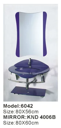 wall mounted hangzhou bathroom glass washbasin for 6042