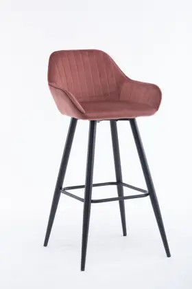 modern look bar chairs velvet surface bar stool