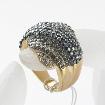 brand Gold Plated fashion love u for infinity rings for women gold jewelry wholesale rhinestone ring