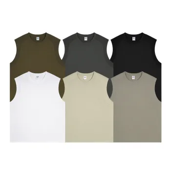 Customized Quick-Drying Cotton Basketball Tank Top for Men