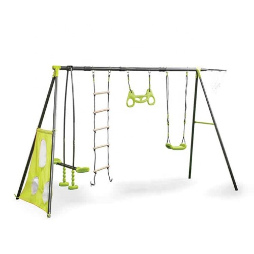 Galvanized Swing Sets Outdoor Playground Garden 6 Function Metal Swing Sets Factory