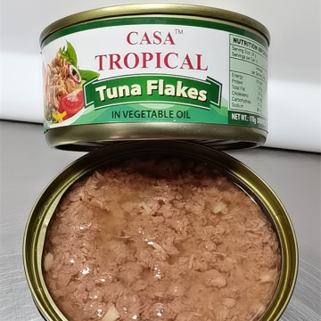 Thon tropical en conserve râpé dans l&#39;huile végétale