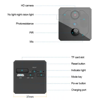 IP Surveillance PIR Night Vision Hidden Spy Camera