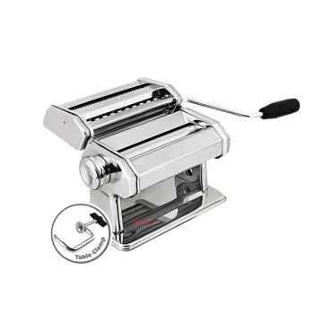 Hot Selling Home Kitchen Stainless Steel Manual Pasta Maker Machine Hand Crank Pastry Roller Spaghetti Noodle Maker