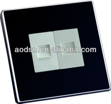 Hotel wall socket crystal glass panel