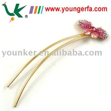 Elegant Rhinestone Butterfly hair pin,For Retail (134701)