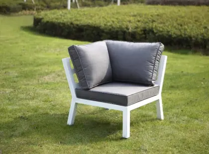 Hot Selling Modern White Aluminum Courtyard Sofa Furniture
