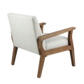 Modern Linen Fabric Restaurant Dining Wooden Chairs