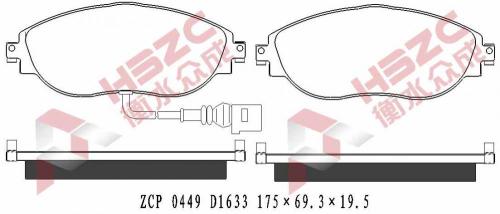 FMSI D1633 CERAMIC BRAKE PAD for VW