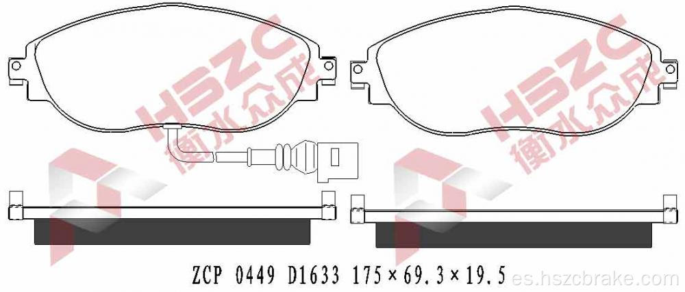 Padera de freno de cerámica FMSI D1633 para VW