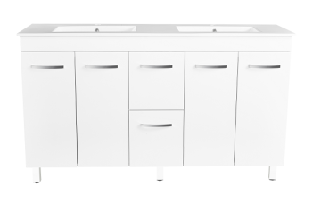 high gloss white painting bathroom cabinet and sink