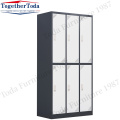 Metal cabinets with flat doors for changing clothes