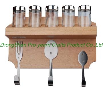 Spice bottles & jars set with 3 hooks