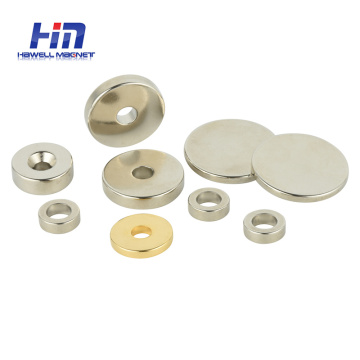 Customized Industrial Neodymium Magnets: Round Magnets with Holes or Countersink Holes