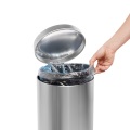 Stainless Steel Round Step-on Trash Can Office