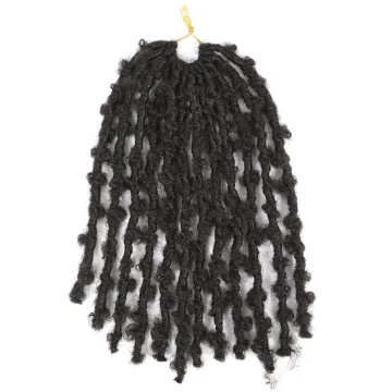 Distressed Locs Fluffy Crotchet Braiding Hair Water Wave Distressed Butterfly Locs Label Private Hair Butterfly Locs
